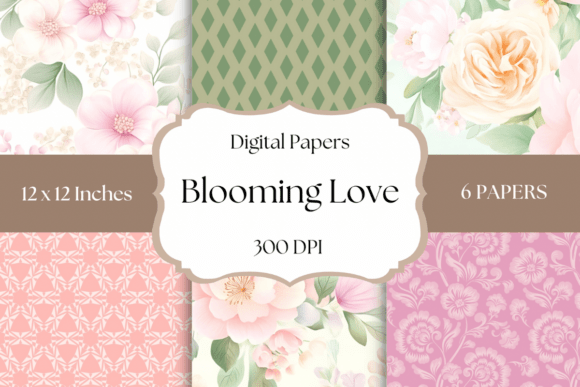 Blooming Love Digital Papers: A Fresh Take on Floral Romance