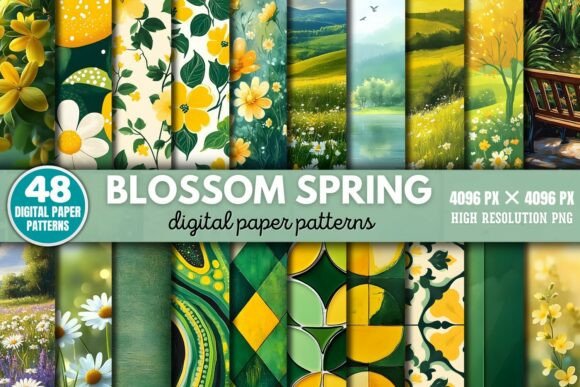 Blossom Spring Backgrounds Bundle PNG: Elevate Your Creative Projects