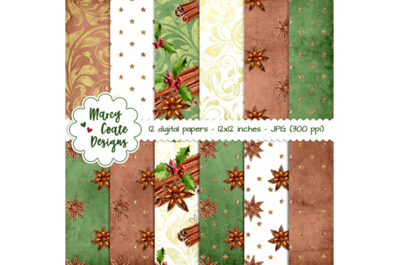 Christmas Spice Backgrounds for Festive Design