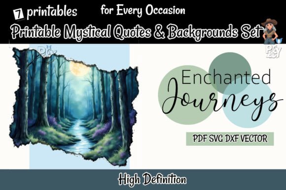 Elevate Your Art with Printable Mystical Quotes & Backgrounds