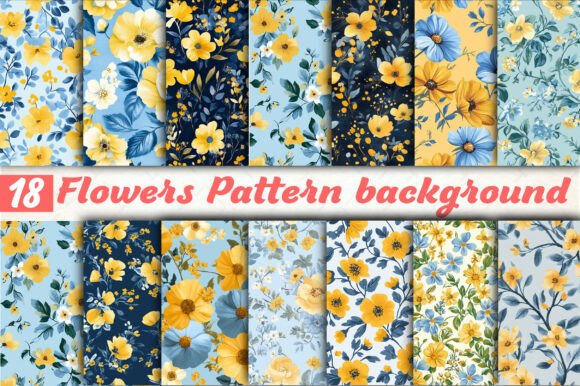 Flowers Pattern Background: Digital Assets for Modern Makers