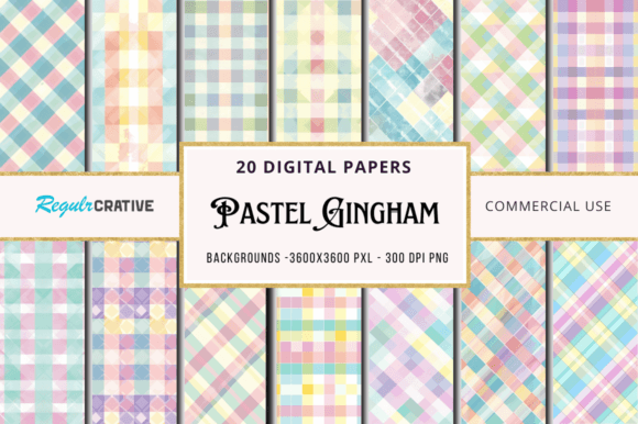 Pastel Gingham Digital Papers: The Ultimate Craft Resource