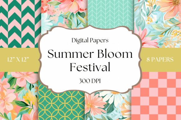 Summer Bloom Festival Digital Papers: A Creative Asset Guide
