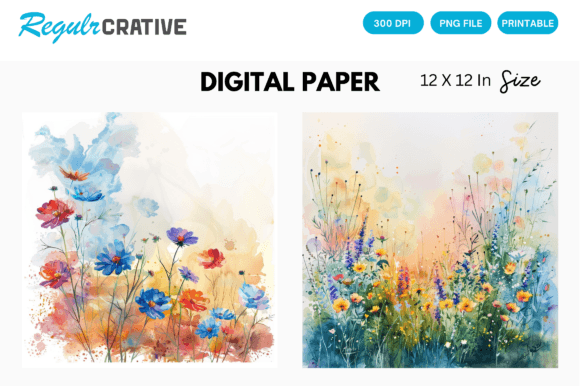 The Botanical Soul of Wild Flower Watercolor Painting Paper