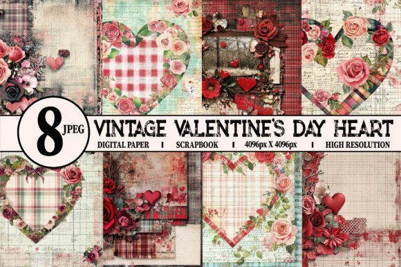 Timeless Romance: Working with Vintage Valentine's Day Heart Papers 2