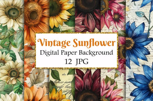 Timeless Warmth: The Enduring Appeal of Vintage Sunflower Digital Paper