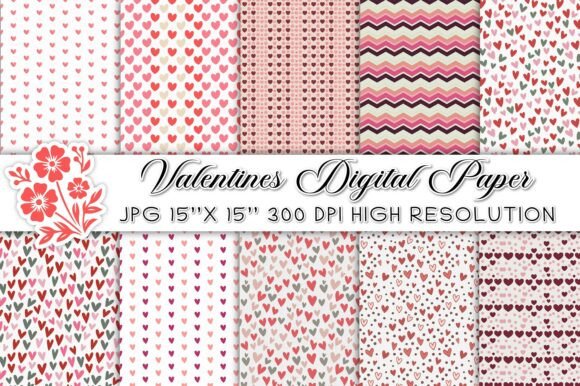 Valentines Digital Paper Backgrounds PNG: A Designer's Toolkit